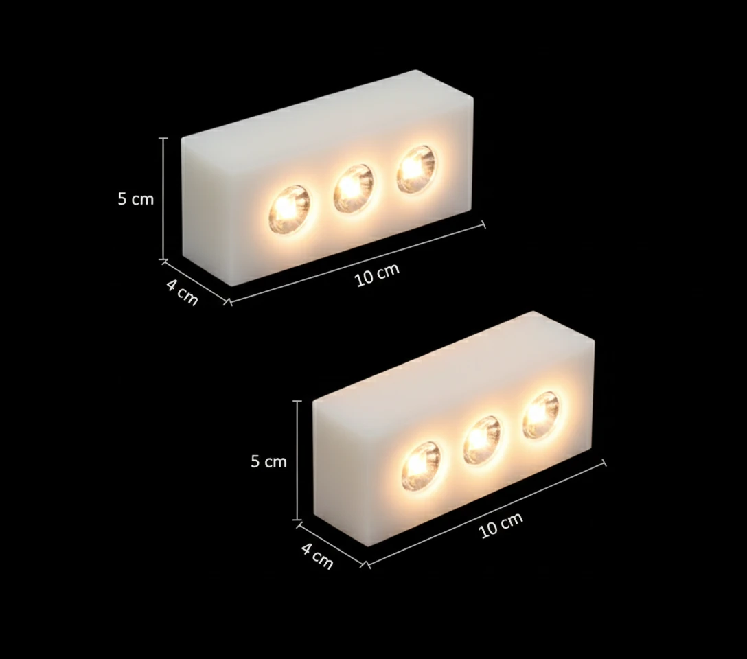 چراغ دفنی توکار ضد آب 3 وات و ۱۲ ولت پاور ال ای دی مستطیل