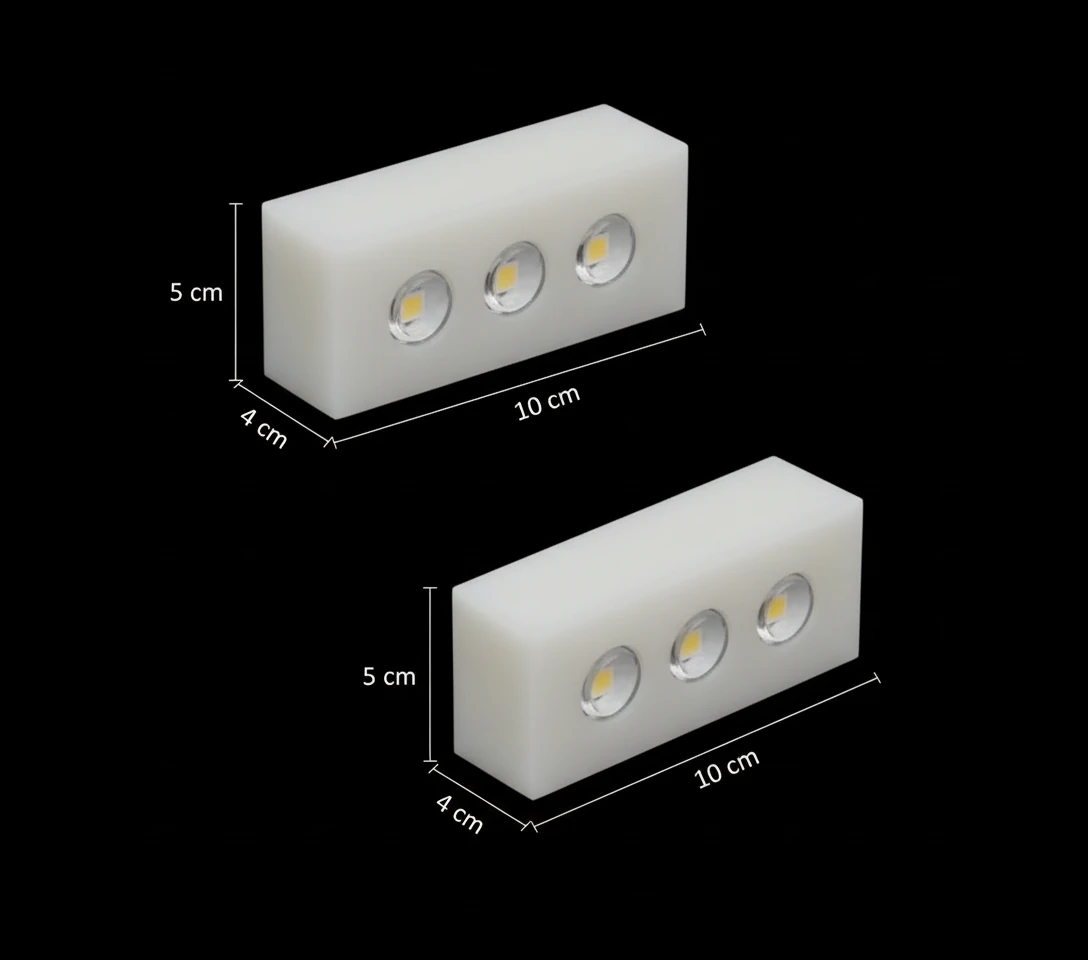 چراغ دفنی توکار ضد آب 3 وات و ۱۲ ولت پاور ال ای دی مستطیل